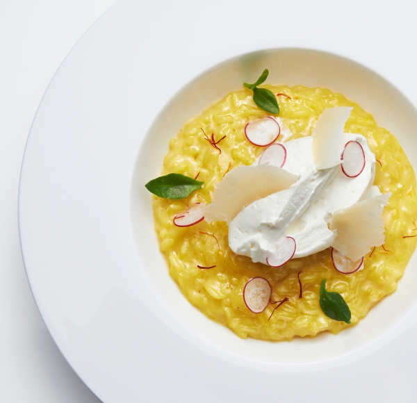 Risotto au Safran en Cappuccino